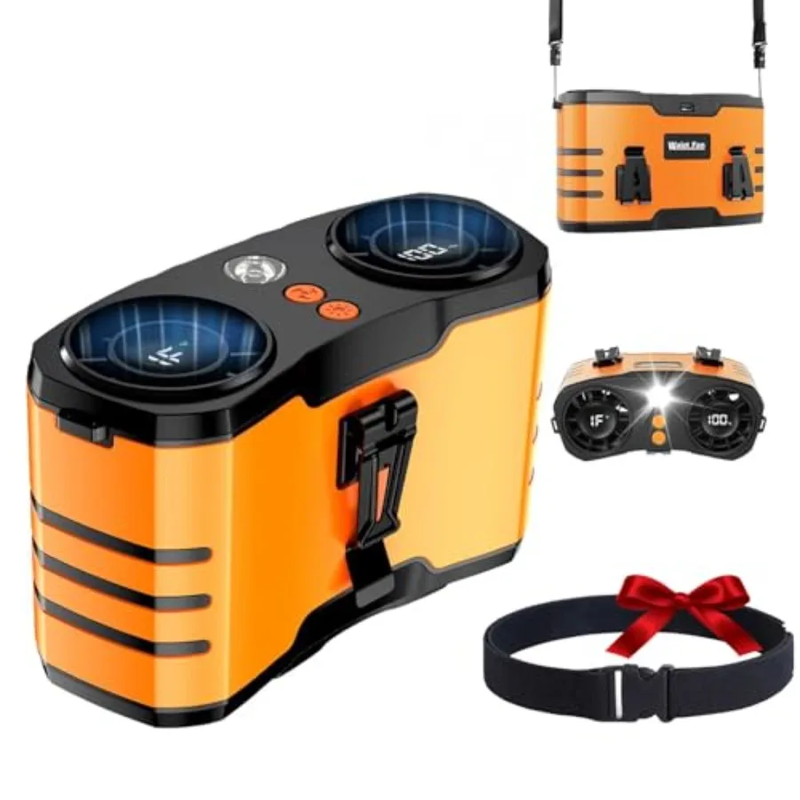 20000mAh Portable Waist Fan Rechargeable10-Speed Belt Fan Clip on with 130° Wide Airflow and LED Light 30H Runtime High Speed T
20000mAh Portable Waist Fan Rechargeable10-Speed Belt Fan Clip on with 130° Wide Airflow and LED Light 30H Runtime High Speed T