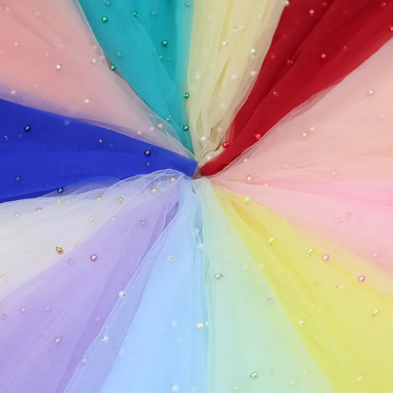 Beading Tulle Fabric Soft Draped Breathable Fine Yarn Beaded Pearl Fabric for Decoration Background Wedding Dress Handmade DIY
Beading Tulle Fabric Soft Draped Breathable Fine Yarn Beaded Pearl Fabric for Decoration Background Wedding Dress Handmade DIY