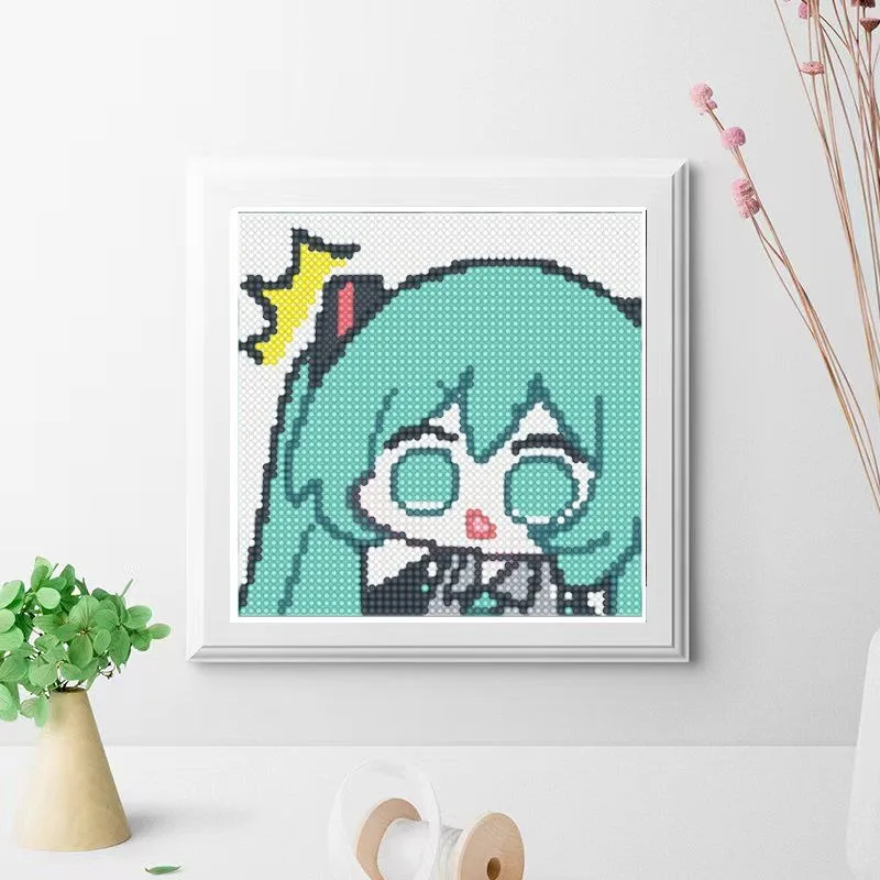 Hatsune Miku anime cute cartoon self-adhesive diamond stickers Kawaii DIY production handmade gifts full of diamond ornaments
Hatsune Miku anime cute cartoon self-adhesive diamond stickers Kawaii DIY production handmade gifts full of diamond ornaments