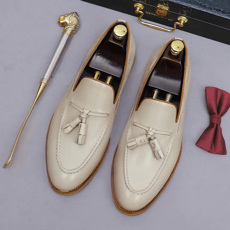 European Style Men's Leather Flat-Heeled Casual Shoes Cowhide Fringed Slip-On Loafers Easy-Matching Elegant Footwear
European Style Men's Leather Flat-Heeled Casual Shoes Cowhide Fringed Slip-On Loafers Easy-Matching Elegant Footwear