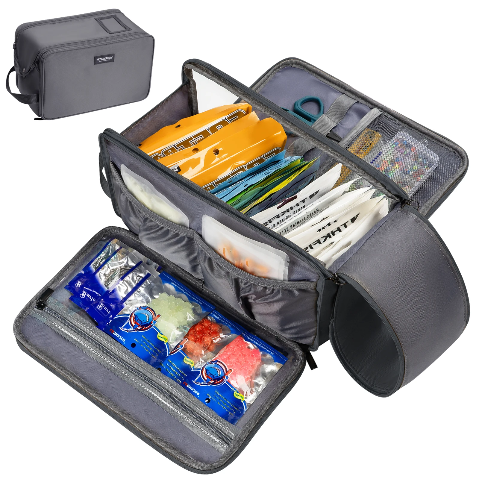 Сумка для хранения мягких рыболовных приманок, большая вместительная пластиковая сумка для наживок, водонепроницаемый чехол для рыболовных снастей и аксессуаров
Сумка для хранения мягких рыболовных приманок, большая вместительная пластиковая сумка для наживок, водонепроницаемый чехол для рыболовных снастей и аксессуаров