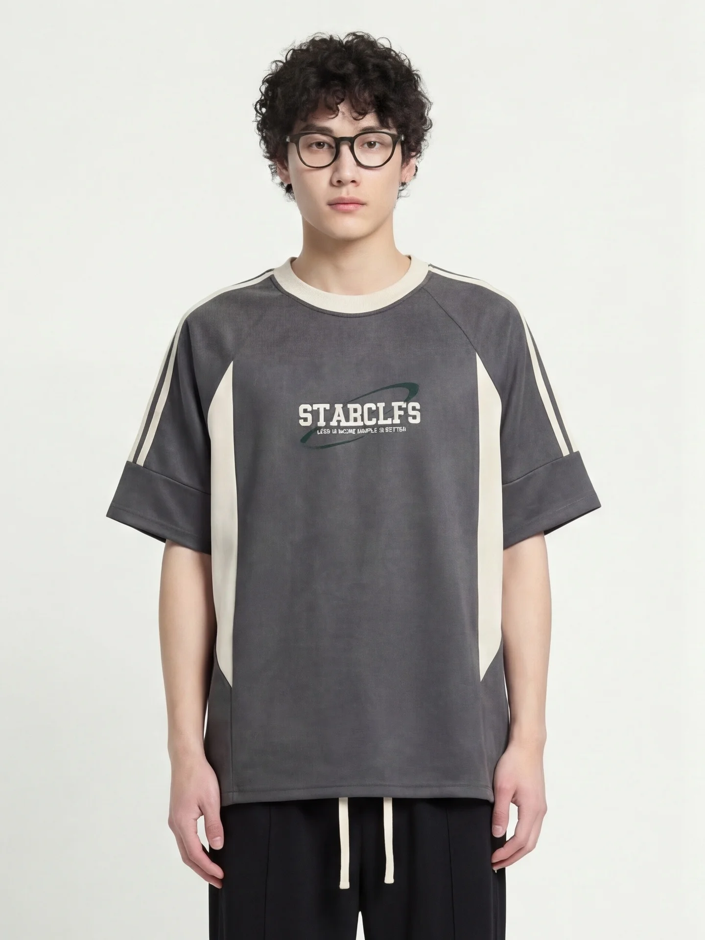 from Suede Stitching Loose Short Sleeve T-Shirt round Neck Men's Ethnic Clothing Short Shortsved Summer New Arrival
from Suede Stitching Loose Short Sleeve T-Shirt round Neck Men's Ethnic Clothing Short Shortsved Summer New Arrival