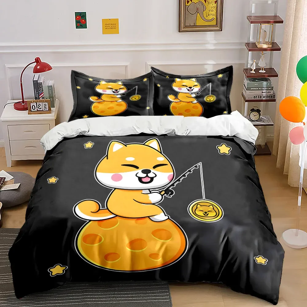 3Pcs Cute Shiba Fishing for Coin on Moon Print Duvet Cover + 2 Pillowcases, Large-sized home decor, gifts
3Pcs Cute Shiba Fishing for Coin on Moon Print Duvet Cover + 2 Pillowcases, Large-sized home decor, gifts