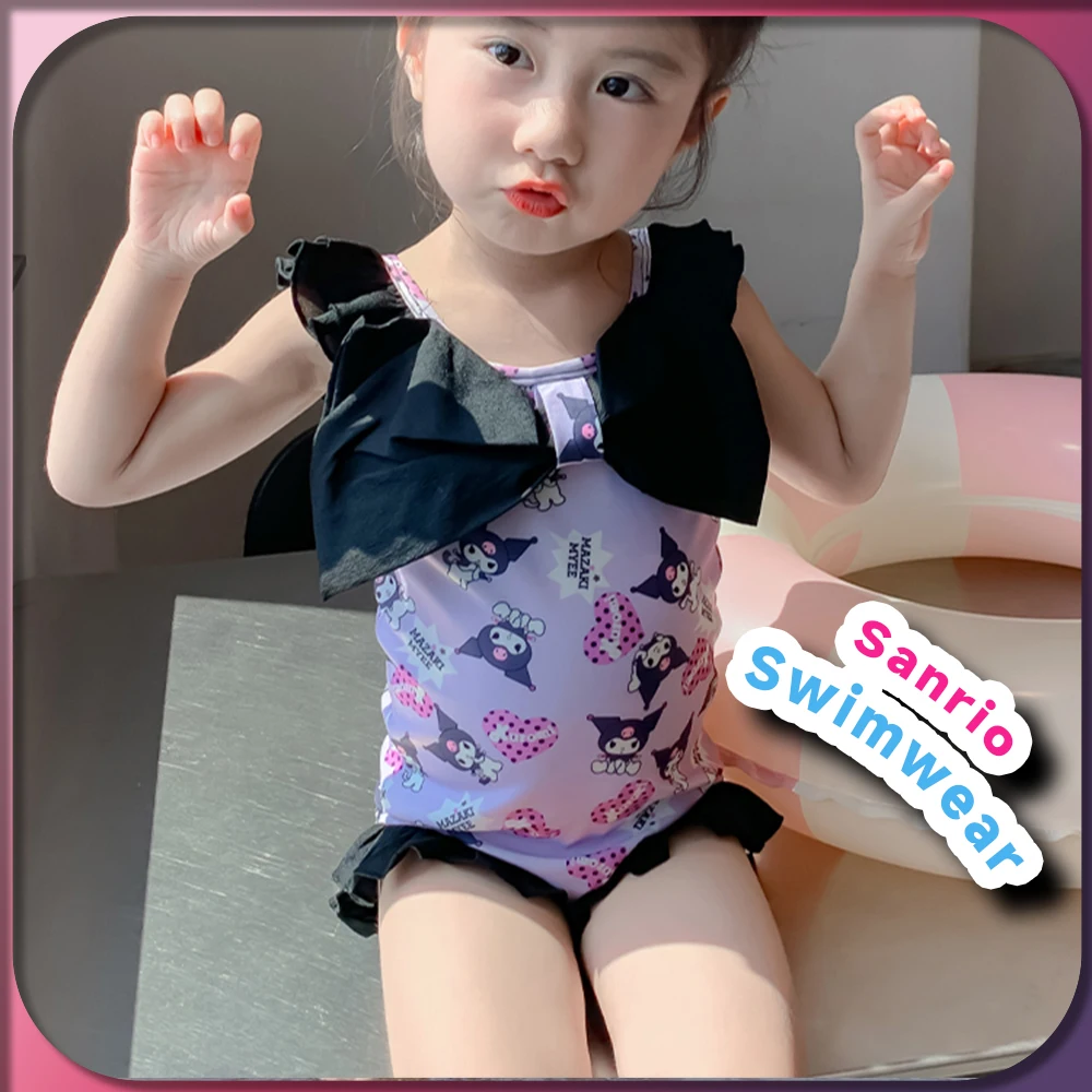 Kawaii Kuromi детский слитный купальник комплект Sanrio аниме летний галстук-бабочка без рукавов купальный костюм детские милые гофрированные купальники платье
Kawaii Kuromi детский слитный купальник комплект Sanrio аниме летний галстук-бабочка без рукавов купальный костюм детские милые гофрированные купальники платье