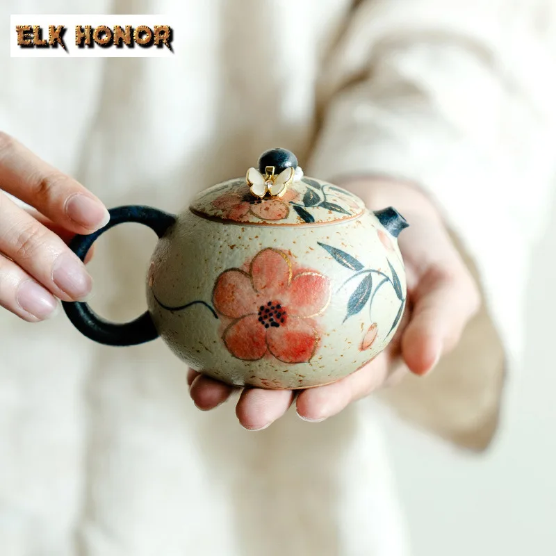 150ml Hand-painted Peach Blossom Xishi Teapot Zen Tea Infuser Pot Tea Making Kettle With Ball Hole Tea Services Ornaments Craft
150ml Hand-painted Peach Blossom Xishi Teapot Zen Tea Infuser Pot Tea Making Kettle With Ball Hole Tea Services Ornaments Craft