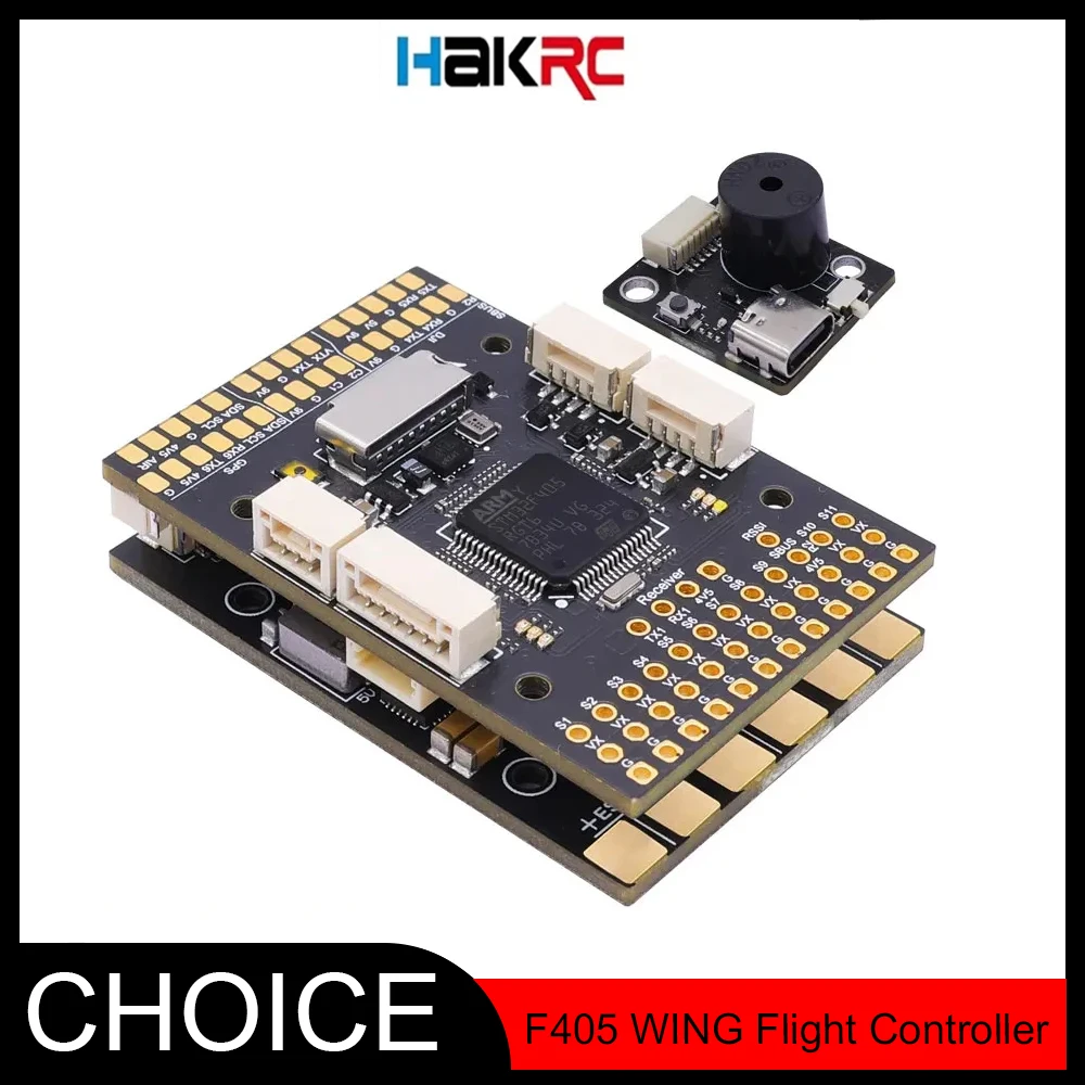 HAKRC F405 WING Flight Controller Built-in OSD Barometer BEC 2S-6S Lipo for RC Fixed Wing Model Airplane
HAKRC F405 WING Flight Controller Built-in OSD Barometer BEC 2S-6S Lipo for RC Fixed Wing Model Airplane
