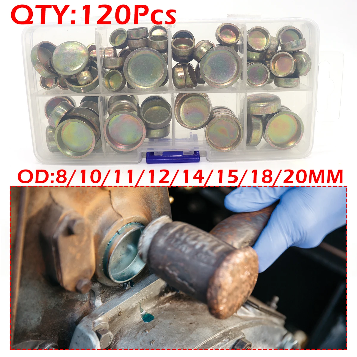 120pc For Fiat Alfa Romeo Iveco Ford GMC Engine Core Plug Zinc Plated Freeze Expansion Cap Cylinder Head Block Welch Frost Cover
120pc For Fiat Alfa Romeo Iveco Ford GMC Engine Core Plug Zinc Plated Freeze Expansion Cap Cylinder Head Block Welch Frost Cover