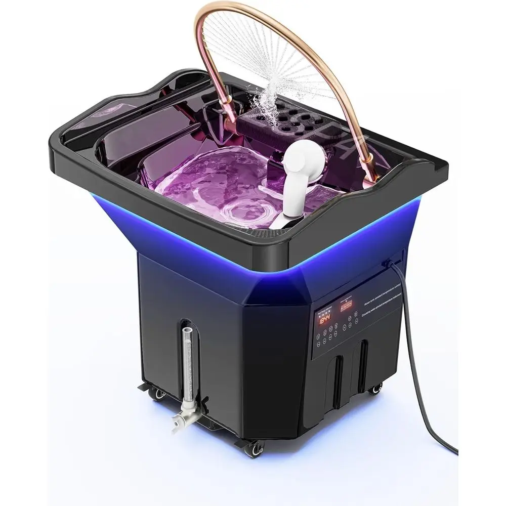 Proional Spa Equipment, Portable Shampoo Bowl with LED Light Therapy, 60L Large Water Tank, tant Temperature Water Circulation S
Proional Spa Equipment, Portable Shampoo Bowl with LED Light Therapy, 60L Large Water Tank, tant Temperature Water Circulation S