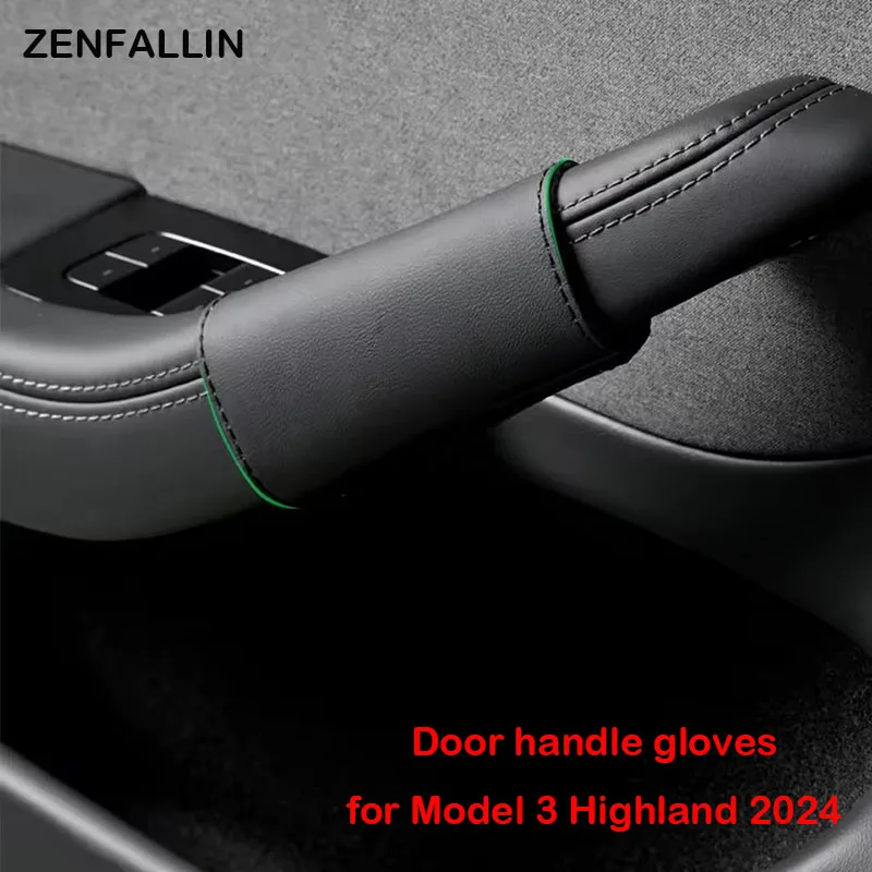 For Tesla Model 3 Highland 2024 4PCS Door Inner Handle Protector Cover Napa Leather Model Y Juniper Door Handle Gloves Accessory
For Tesla Model 3 Highland 2024 4PCS Door Inner Handle Protector Cover Napa Leather Model Y Juniper Door Handle Gloves Accessory