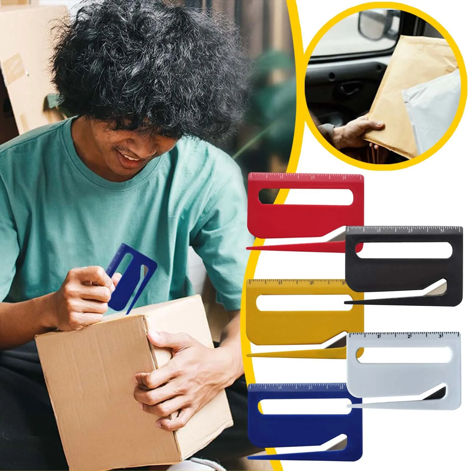 Envelope Opener 2025 Envelope Slitter Mail Opener Tool Package Opener Cutter Wrapping Paper Cutter Tool With Pointed End & Scale
Envelope Opener 2025 Envelope Slitter Mail Opener Tool Package Opener Cutter Wrapping Paper Cutter Tool With Pointed End & Scale
