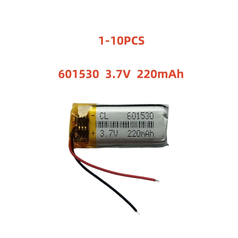 601530 3.7V 220mAh Small Size Lipo Rechargeable Battery Lithium Polymer For MP3 Bluetooth MID headset headphone video pen
601530 3.7V 220mAh Small Size Lipo Rechargeable Battery Lithium Polymer For MP3 Bluetooth MID headset headphone video pen
