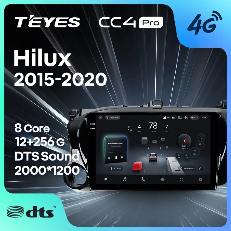 TEYES CC4 PRO For Toyota Hilux Pick Up AN120 2015 - 2020 CarPlay Radio Multimedia Stereo Car play Android Auto 2DIN Autoradio
TEYES CC4 PRO For Toyota Hilux Pick Up AN120 2015 - 2020 CarPlay Radio Multimedia Stereo Car play Android Auto 2DIN Autoradio