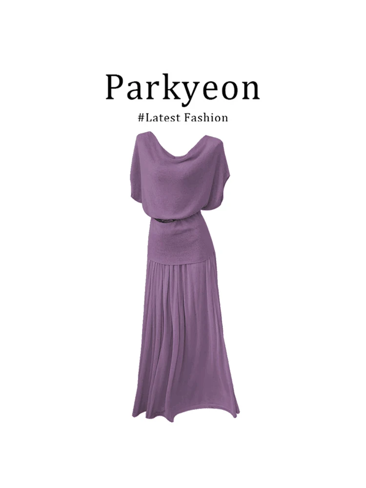 Parkyeon Korean Style Purple Short Sleeve T-Shirt Women's High Waist Slim Fit Skirt Set Spring 2026 New Fashion Ensemble
Parkyeon Korean Style Purple Short Sleeve T-Shirt Women's High Waist Slim Fit Skirt Set Spring 2026 New Fashion Ensemble