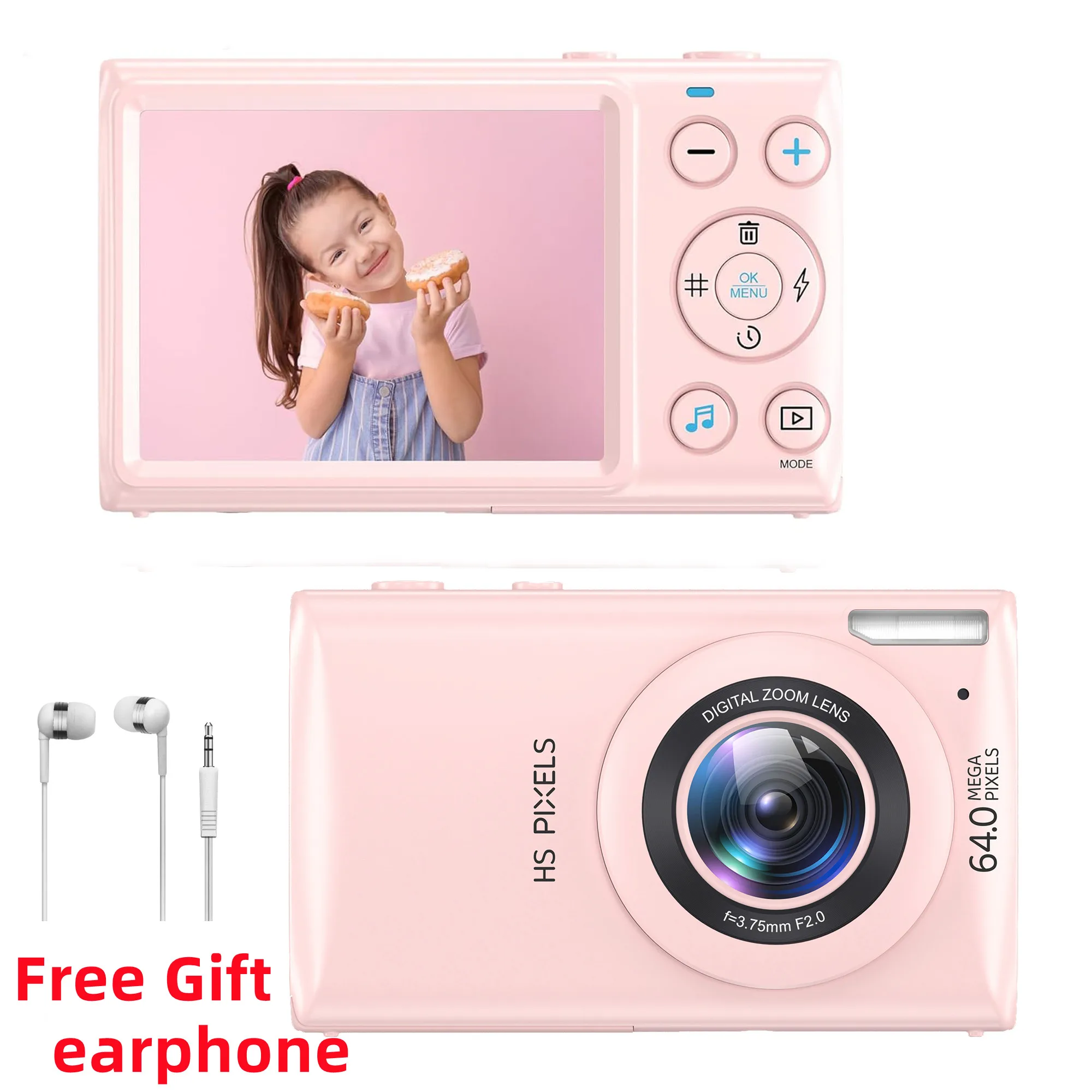 64MP Digital Camera For Photography 4K Kids MP3 Player Compact Video Camcorder 18X Zoom Vlogging Camera Gift for Students Teens
64MP Digital Camera For Photography 4K Kids MP3 Player Compact Video Camcorder 18X Zoom Vlogging Camera Gift for Students Teens
