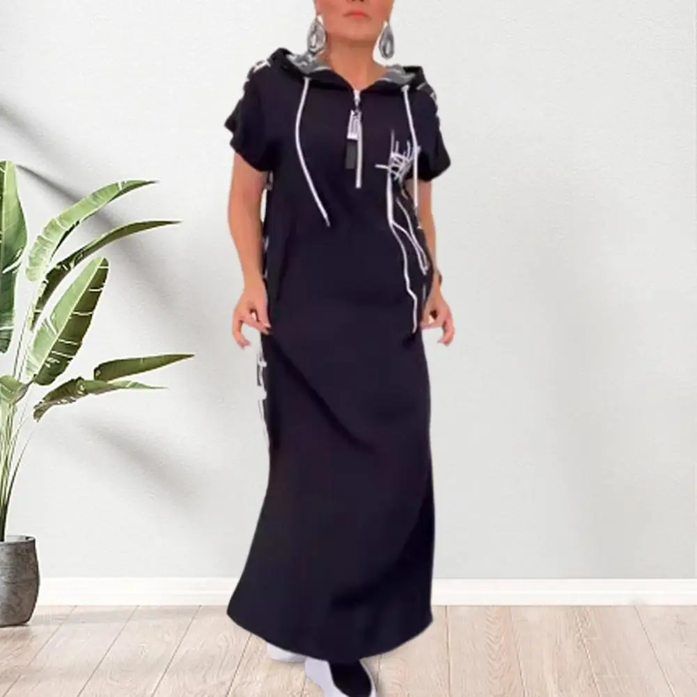 Women Hooded Dress Loose Casual Women Dress Stylish Hooded Maxi Dress with Drawstring Waist Printed Patchwork Design for Casual
Women Hooded Dress Loose Casual Women Dress Stylish Hooded Maxi Dress with Drawstring Waist Printed Patchwork Design for Casual