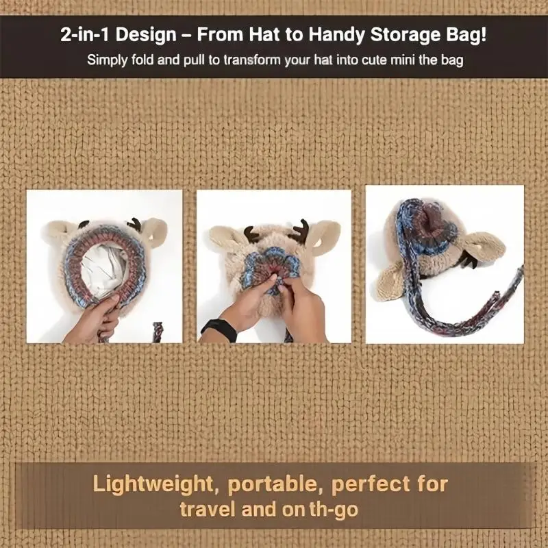 Warm Knitted Deer Horn Christmas Cap Soft Winter Hat For Cold Weather Outfit Y166
Warm Knitted Deer Horn Christmas Cap Soft Winter Hat For Cold Weather Outfit Y166