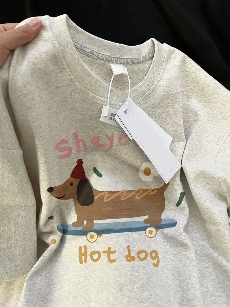 cotton short-sleeved T-shirt summer Korean skateboard dog cute, gentle and comfortable printed loose and versatile top for men
cotton short-sleeved T-shirt summer Korean skateboard dog cute, gentle and comfortable printed loose and versatile top for men