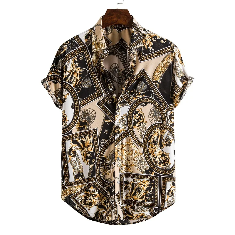 Summer Men's Casual irt ort Sve Print Turn-down Collar Loose Fit Cotton Youth Faion Flat Collar Lapel Summer Wear
Summer Men's Casual irt ort Sve Print Turn-down Collar Loose Fit Cotton Youth Faion Flat Collar Lapel Summer Wear