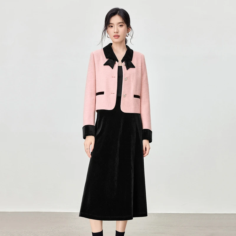 SENTUBILA Women's 2 Piece Set Turn-Down Collar Long Sleeve Coat Velvet A-line Skirt 2026 Autumn Fashion Sweet Outfits Q53ZB3561
SENTUBILA Women's 2 Piece Set Turn-Down Collar Long Sleeve Coat Velvet A-line Skirt 2026 Autumn Fashion Sweet Outfits Q53ZB3561