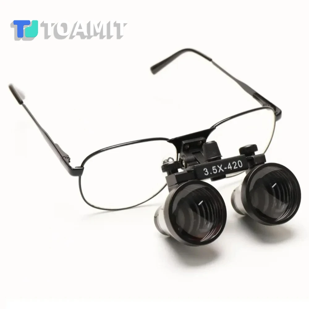 Binocular Loupes 2.5X/3.5X Dental Medical Dentistry Myopia Glasses Surgery Head-mounted Magnifying Glass Optical Loupes
Binocular Loupes 2.5X/3.5X Dental Medical Dentistry Myopia Glasses Surgery Head-mounted Magnifying Glass Optical Loupes