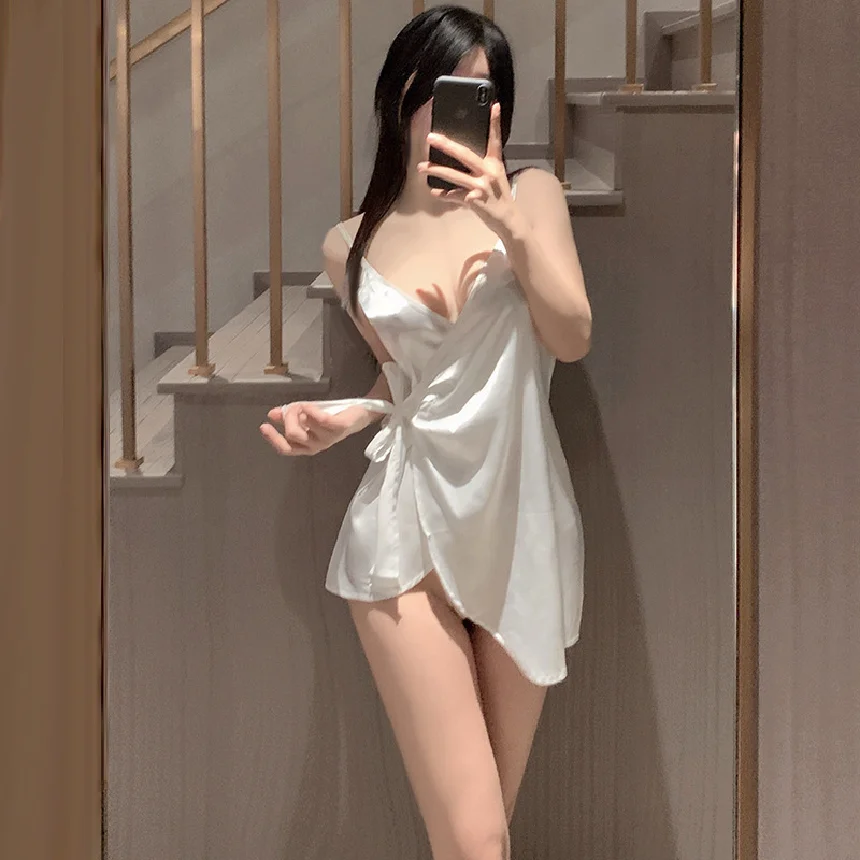 Summer Sexy Open-Front Black Strap Sleep Dress Women's Lingerie Comfortable Breathable Nightgown
Summer Sexy Open-Front Black Strap Sleep Dress Women's Lingerie Comfortable Breathable Nightgown