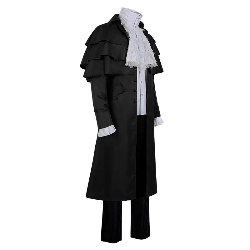 Средневековое мужское пальто в стиле ретро, халат священника на Хэллоуин, дэт, сценический костюм, свободная длина, с одной пуговицей, осенняя одежда
Средневековое мужское пальто в стиле ретро, халат священника на Хэллоуин, дэт, сценический костюм, свободная длина, с одной пуговицей, осенняя одежда