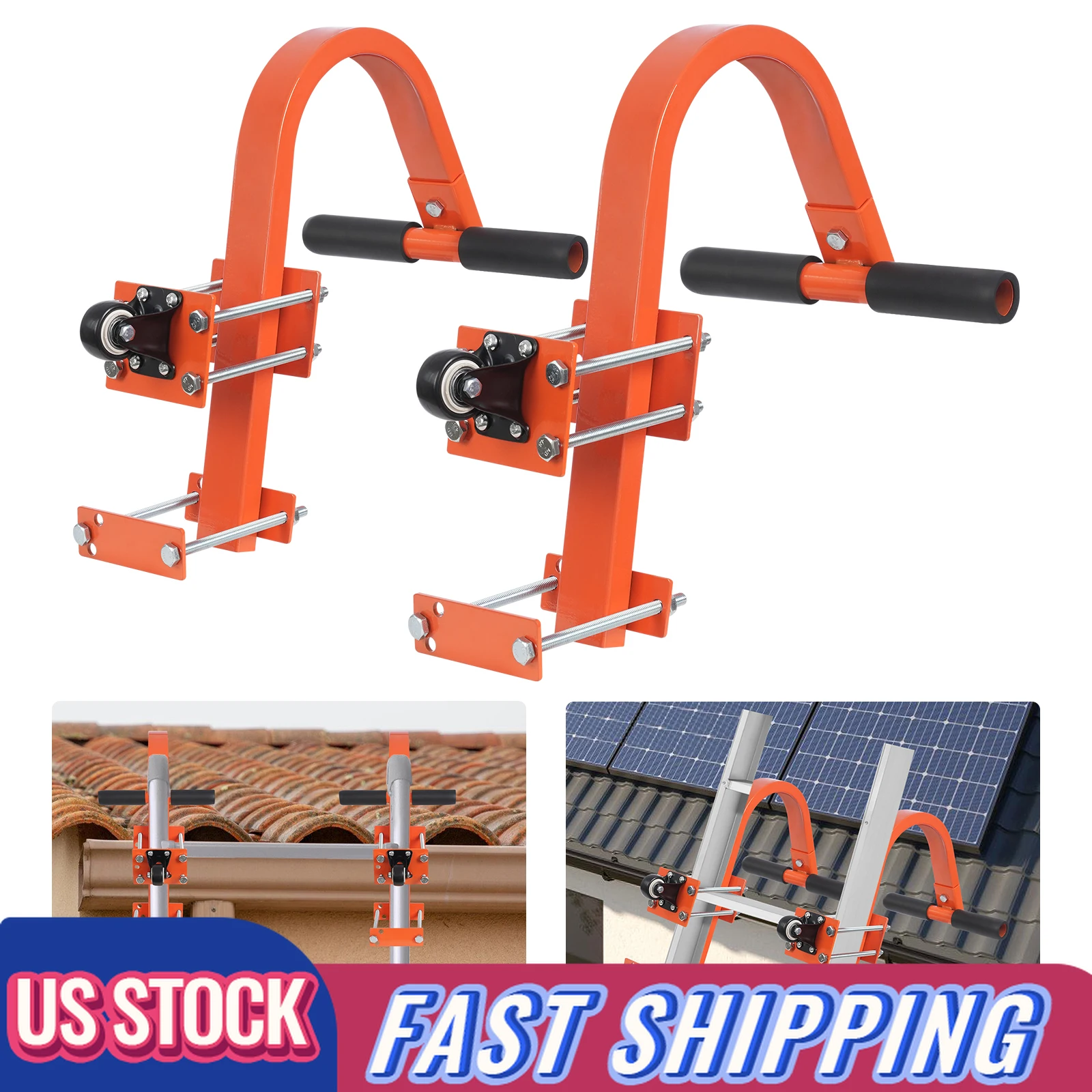 2PCS Carbon Steel Roof Ladder Stabilizers Kit with Anti-Slip Rubber Pads 300kg Load-Bearing Safety Accessories (43×35cm)
2PCS Carbon Steel Roof Ladder Stabilizers Kit with Anti-Slip Rubber Pads 300kg Load-Bearing Safety Accessories (43×35cm)