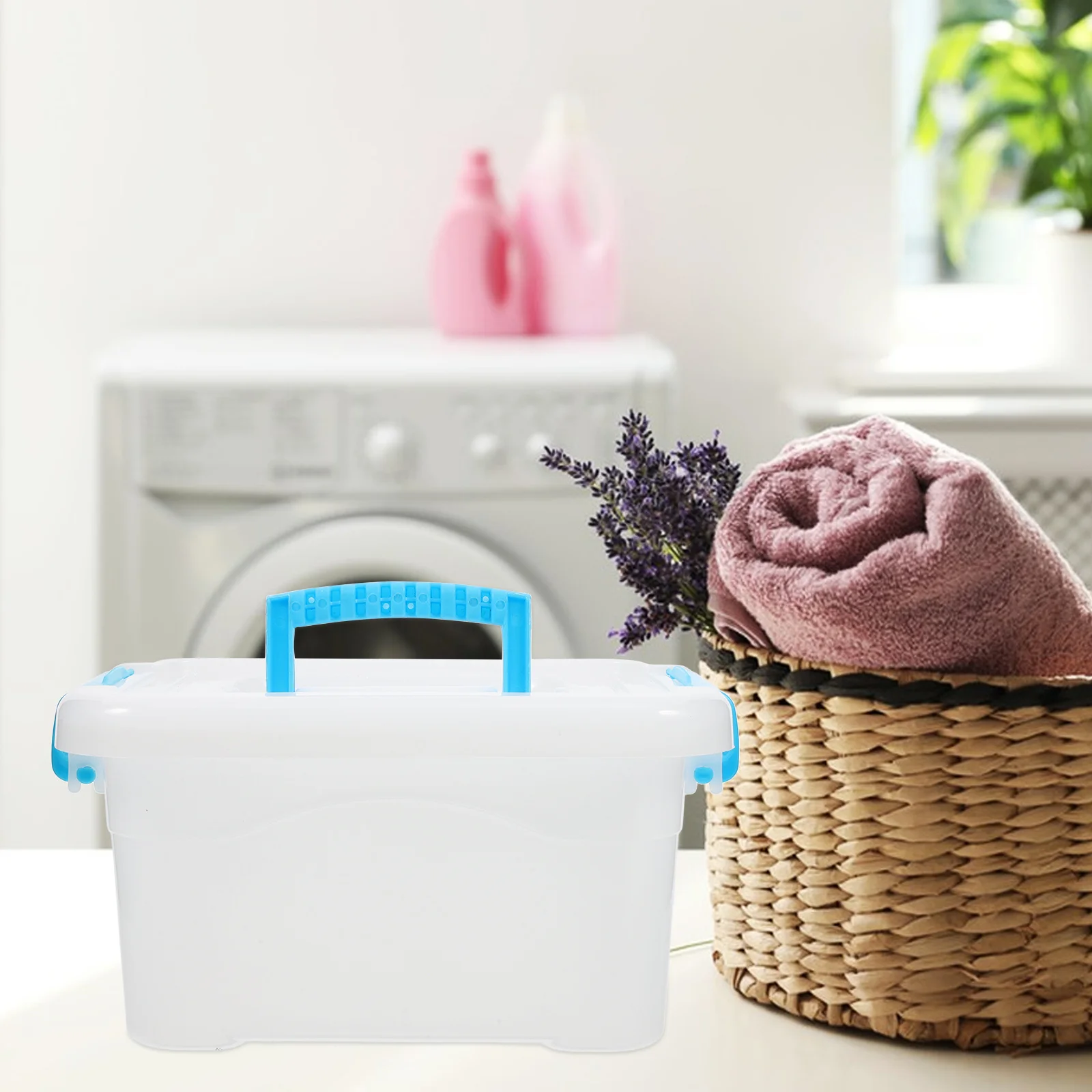 Laundry Pod Storage Box Transparent Plastic Dryer Sheet Holder Dispenser Durable Compact Laundry Room Organizer
Laundry Pod Storage Box Transparent Plastic Dryer Sheet Holder Dispenser Durable Compact Laundry Room Organizer
