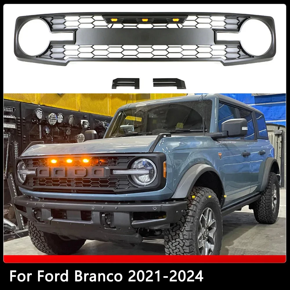 Подходят для Ford Branco2021-2023 внедорожник Авто Внешние аксессуары передний гриль Автомобильная решетка со светодиодными фонарями Rap Tor стильные грили
Подходят для Ford Branco2021-2023 внедорожник Авто Внешние аксессуары передний гриль Автомобильная решетка со светодиодными фонарями Rap Tor стильные грили