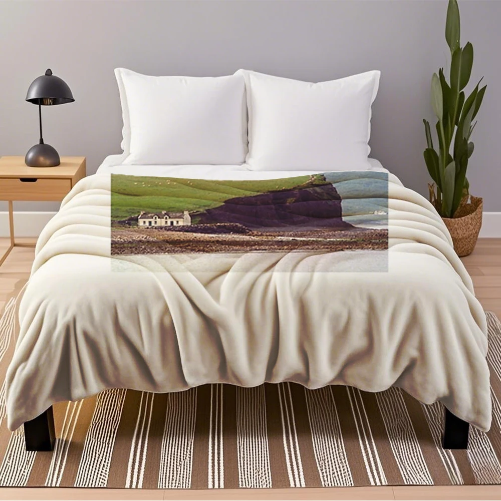 Cold/Warm Weather Flannel Bed Blankets Cottages Ring Of Kerry Throw Blanket Bed Scarf Art Deco Fade-Resistant Blanket For Hotels
Cold/Warm Weather Flannel Bed Blankets Cottages Ring Of Kerry Throw Blanket Bed Scarf Art Deco Fade-Resistant Blanket For Hotels