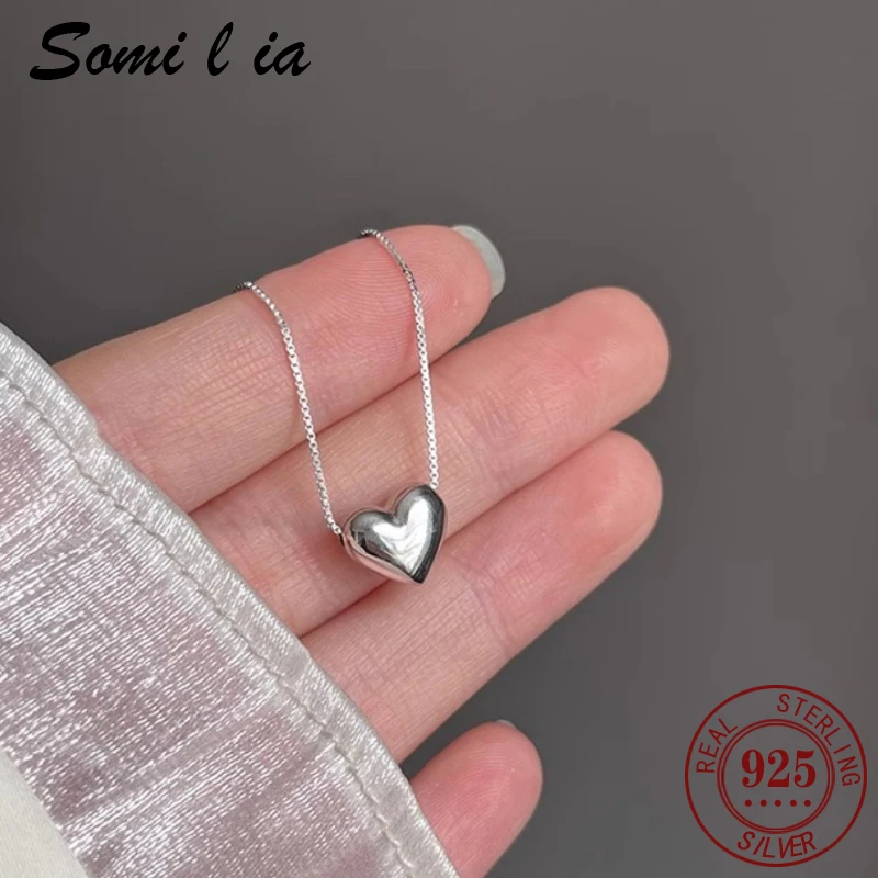SOMILIA S925 Sterling Silver Simple Design Geometric Edge Love Pendant Clavicle Necklace for Women Fine Jewelry
SOMILIA S925 Sterling Silver Simple Design Geometric Edge Love Pendant Clavicle Necklace for Women Fine Jewelry