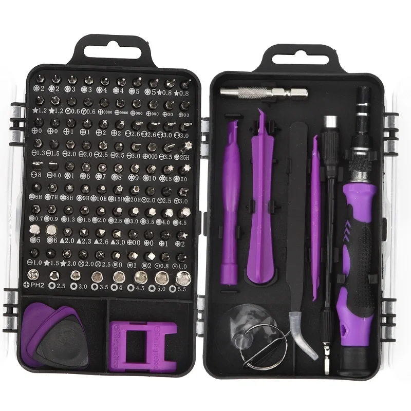 115 In 1 Screwdriver Set Multifunctional Watch Phone Repairing Removal Hand ToolPurple
115 In 1 Screwdriver Set Multifunctional Watch Phone Repairing Removal Hand ToolPurple