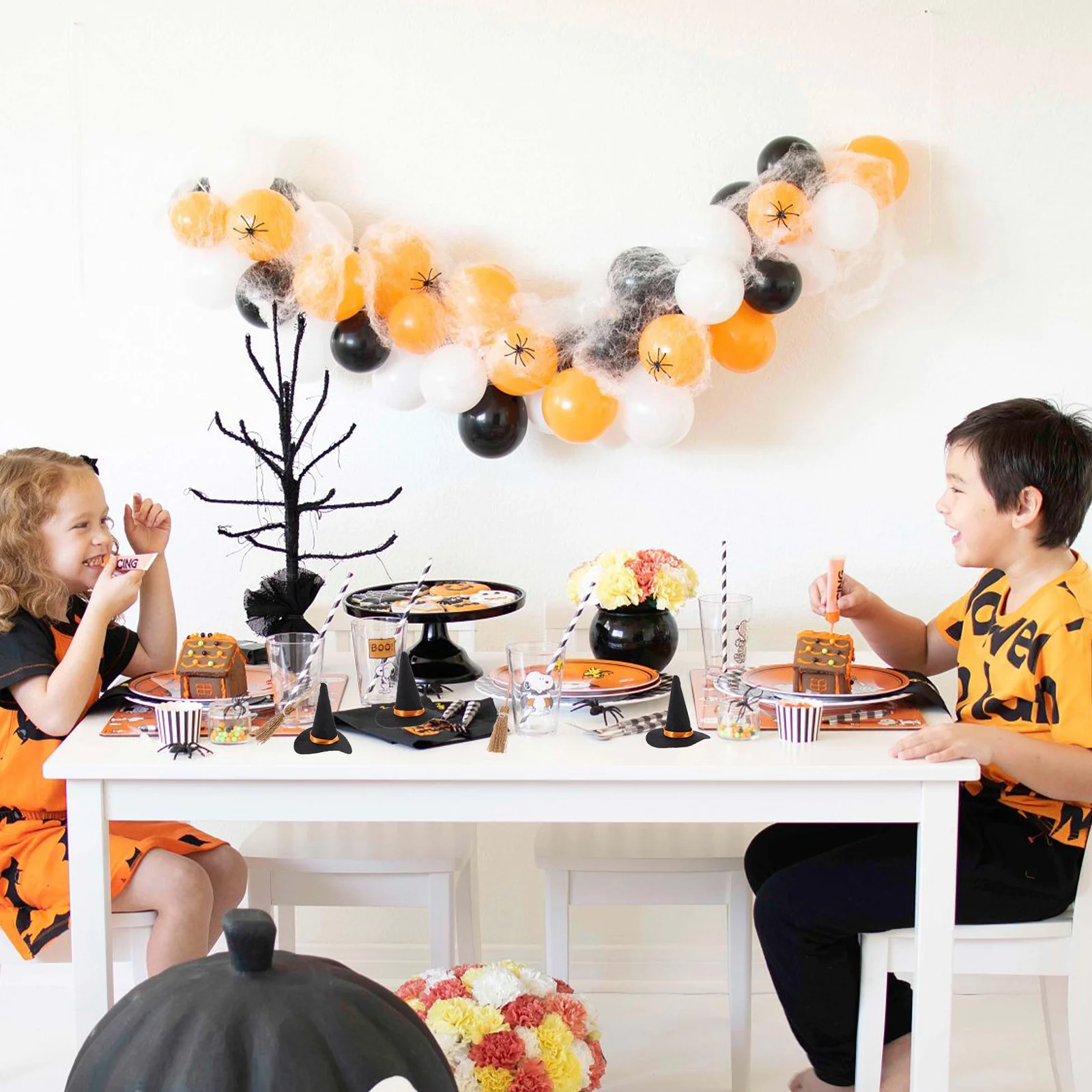 6 set Mini Hats Set With Tiny For Halloween, Miniature Witch Craft Party Supplies, Small Felt Wood Broom Hat For Diy Cake Wine
6 set Mini Hats Set With Tiny For Halloween, Miniature Witch Craft Party Supplies, Small Felt Wood Broom Hat For Diy Cake Wine