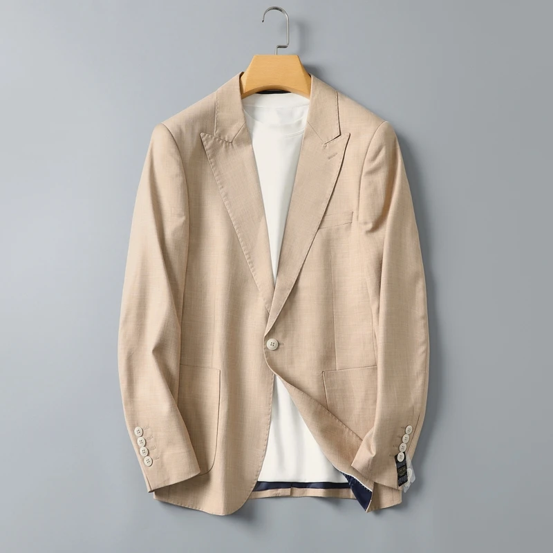 Fashion Handsome Men's Casual Business Jacket High-Quality Solid Color Wedding Dress Trendy Autumn Boutique Matching
Fashion Handsome Men's Casual Business Jacket High-Quality Solid Color Wedding Dress Trendy Autumn Boutique Matching