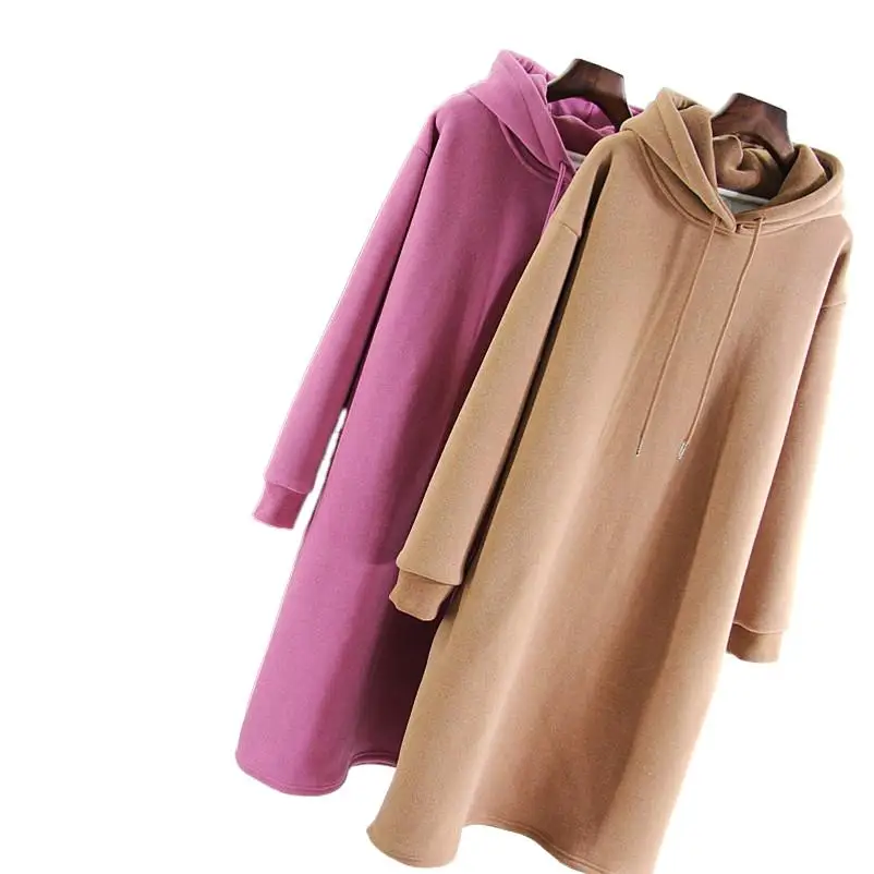 Women Midi Hooded Sweatshirt Dress 2023 Winter Thick Warm Straight Hoodies Dress Casual Loose Solid Dress Black Pink
Women Midi Hooded Sweatshirt Dress 2023 Winter Thick Warm Straight Hoodies Dress Casual Loose Solid Dress Black Pink