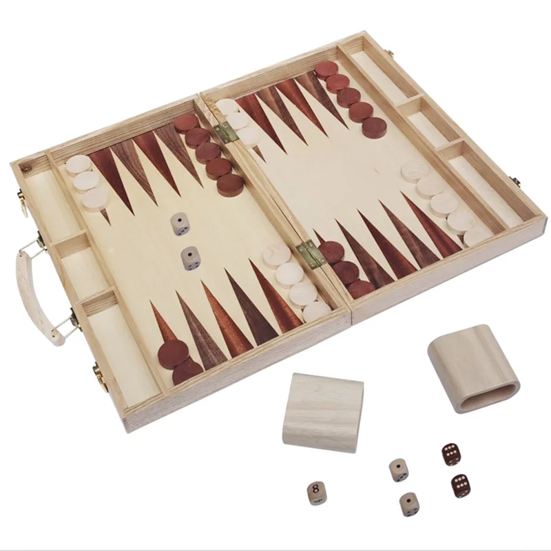 High Grade Wooden Backgammon Set Classic Western Educational Board Game Luxury Packaging
High Grade Wooden Backgammon Set Classic Western Educational Board Game Luxury Packaging