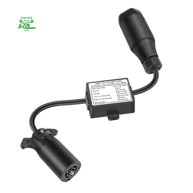 A22E-USA To European Trailer Light Converter 7 Way Flat Socket (US Vehicle) To 13-Pin Round Plug (EU Trailer)
A22E-USA To European Trailer Light Converter 7 Way Flat Socket (US Vehicle) To 13-Pin Round Plug (EU Trailer)