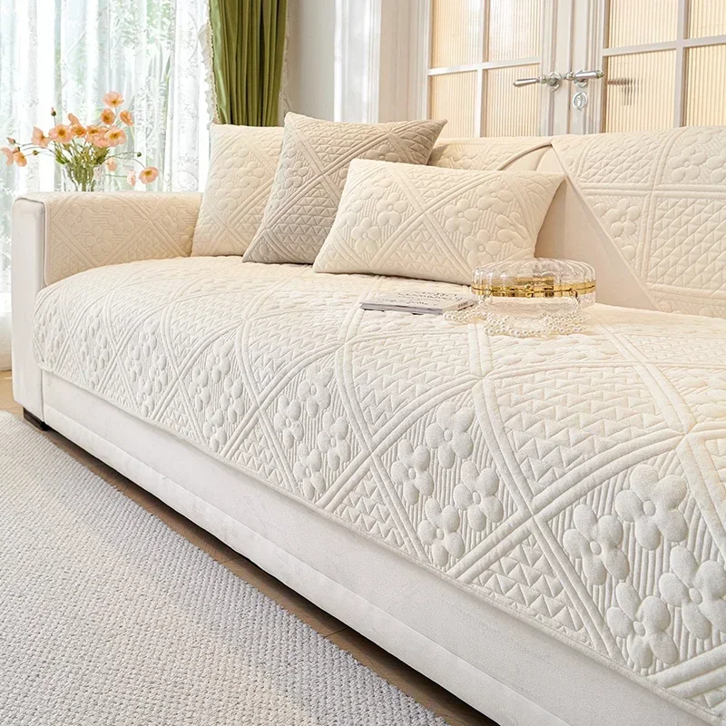 Winter Luxury Sofa Cover for Living Room Non-Slip White Thick Sofa Cushion Mat Simple Style Plush Sofa Towel Home Couch Decor
Winter Luxury Sofa Cover for Living Room Non-Slip White Thick Sofa Cushion Mat Simple Style Plush Sofa Towel Home Couch Decor