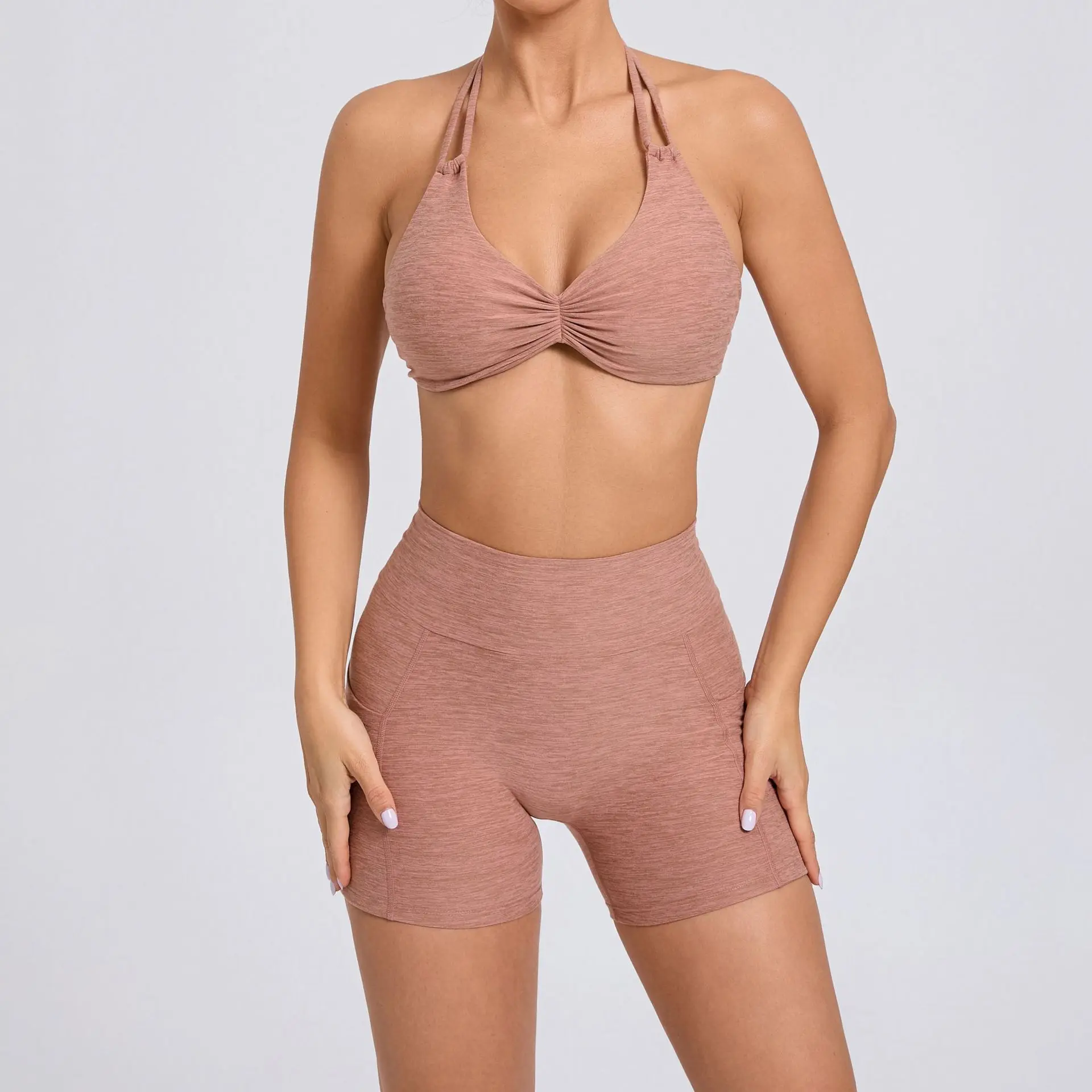 Nude Yoga Suit Quick-Drying Bodyfitting Fitness Suit With Pockets Casual Sports Suit Women's Wear
Nude Yoga Suit Quick-Drying Bodyfitting Fitness Suit With Pockets Casual Sports Suit Women's Wear