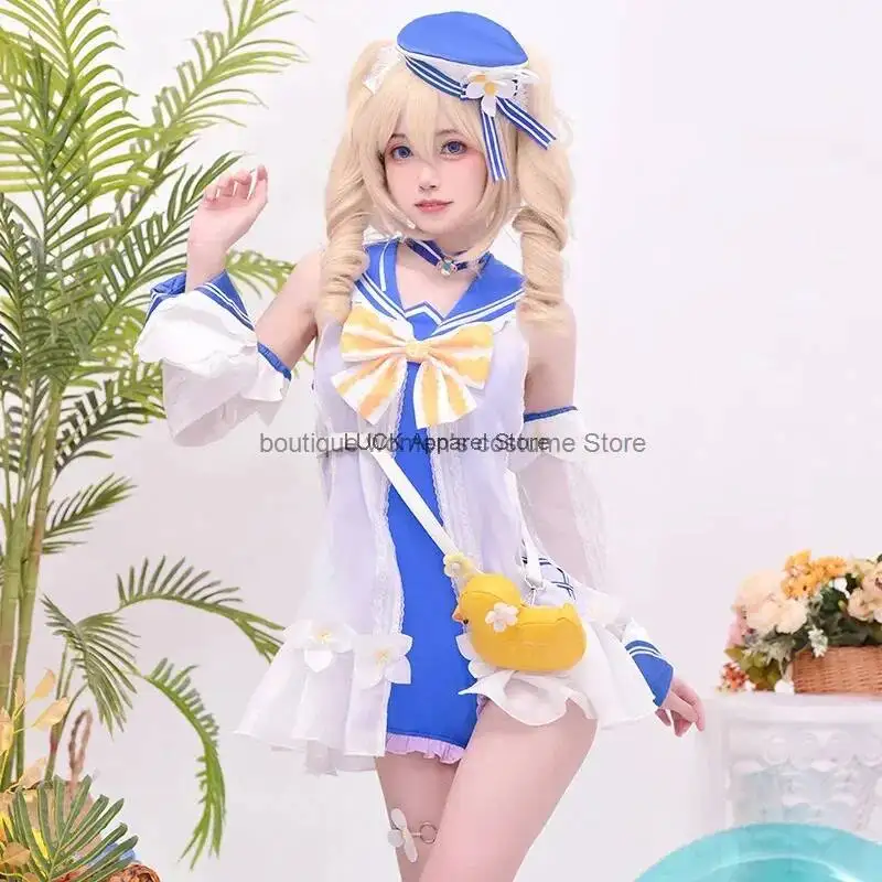 Genshin Impact Barbara Cosplay Costume Women Cute Swimsuit Sexy Swimwear Jumpsuit Coat Halloween Carnival Uniforms Custom Made
Genshin Impact Barbara Cosplay Costume Women Cute Swimsuit Sexy Swimwear Jumpsuit Coat Halloween Carnival Uniforms Custom Made