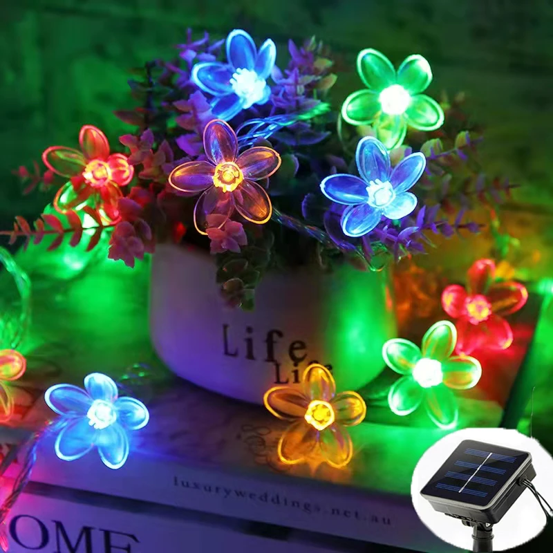 Solar Lamp Outdoor 5/10/20m Peach Flowers Solar String Light Waterproof Garden Street Garland Christmas For Fairy Patio Party D
Solar Lamp Outdoor 5/10/20m Peach Flowers Solar String Light Waterproof Garden Street Garland Christmas For Fairy Patio Party D