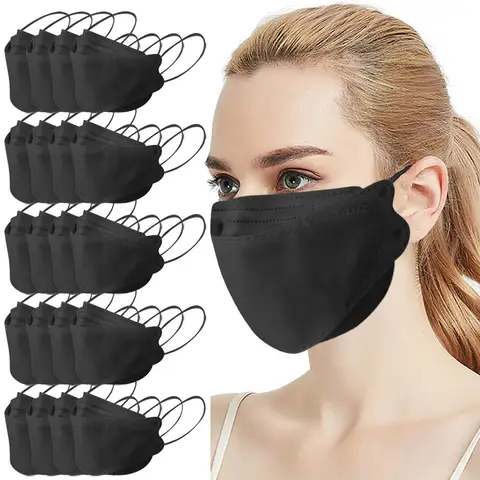 Disposable Black Face Mask Nonwoven 3 Layers Filter Dust Breathable Gauze Protection Mouth Mask Mascarillas 10PCS