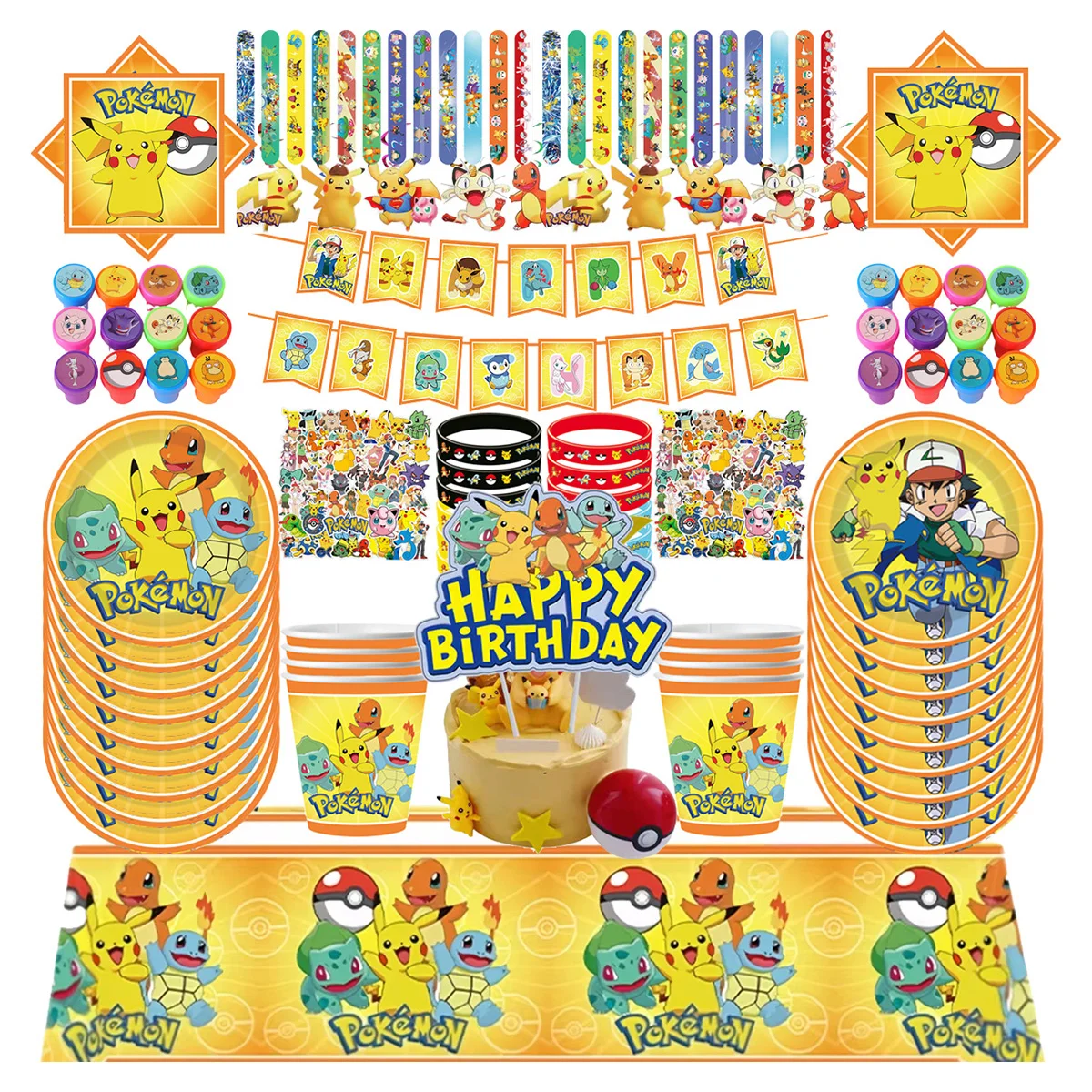 Pokemon Pikachu Party Favor Seal Stamps Gifts Goodie Birthday Piñata Toys Masks Slap Bracelets Game Wedding Supplie Baby Shower
Pokemon Pikachu Party Favor Seal Stamps Gifts Goodie Birthday Piñata Toys Masks Slap Bracelets Game Wedding Supplie Baby Shower