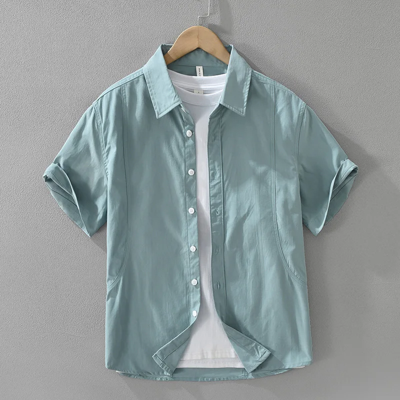 Japanese Solid Color Premium Short Sleeve Shirt for Men -Summer Versatile Fashion Casual Loose Fit Top with Refined Aesthetic
Japanese Solid Color Premium Short Sleeve Shirt for Men -Summer Versatile Fashion Casual Loose Fit Top with Refined Aesthetic