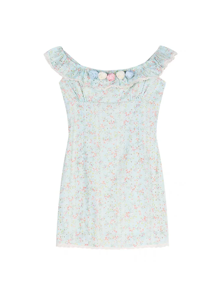 Women Elegant Mini Flower Dress Fashion U-neck Sleeveless Slim Floral Dresses Summer Lady New Chic High Street Robes
Women Elegant Mini Flower Dress Fashion U-neck Sleeveless Slim Floral Dresses Summer Lady New Chic High Street Robes