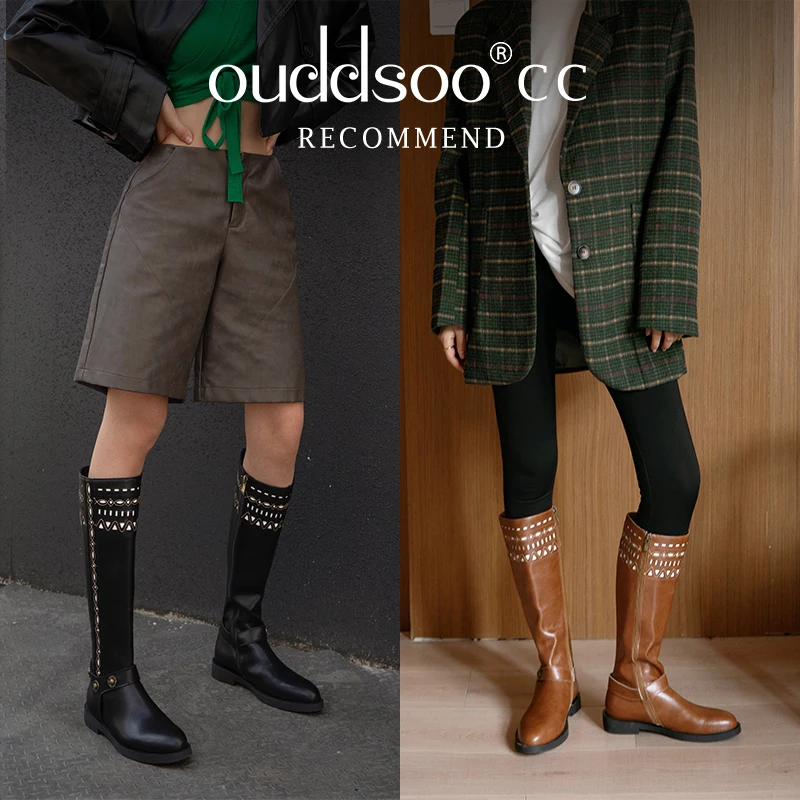 Ods Vintage Women Knee High Boots Genuine Leather Round Toe Low Heels Long Boots Bohemian Style Daily Winter Capillary High-Heel
Ods Vintage Women Knee High Boots Genuine Leather Round Toe Low Heels Long Boots Bohemian Style Daily Winter Capillary High-Heel