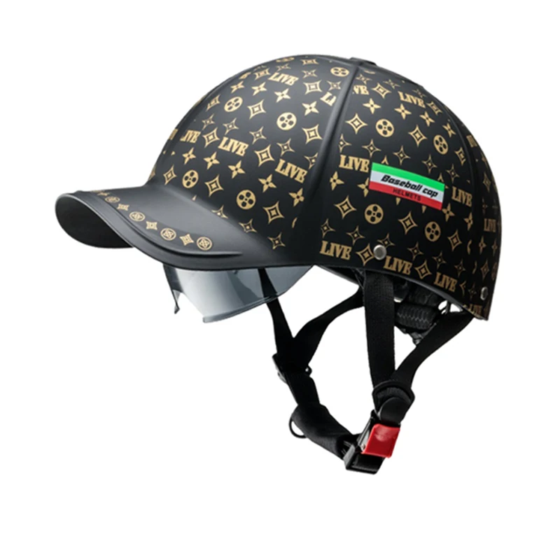 Cafe Racer Chopper Scooter Safety Hard Hat Half Face Vintage Summer Cap Motorcycle Half Helmet Baseball Cap Style
Cafe Racer Chopper Scooter Safety Hard Hat Half Face Vintage Summer Cap Motorcycle Half Helmet Baseball Cap Style