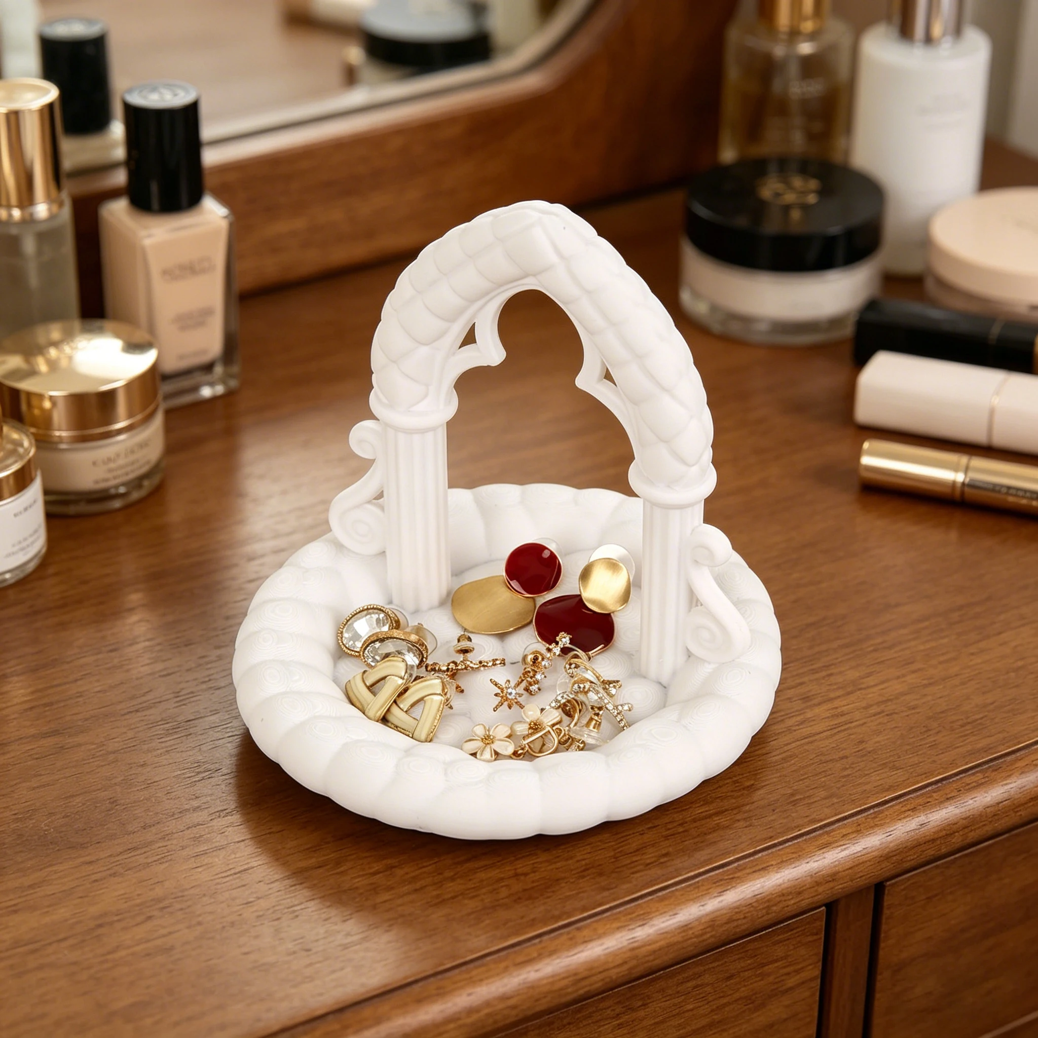 Cross-Border Rococo Style Arch Shaped Jewelry Tray For Desktop Jewelry Storage & Decor Scenario
Cross-Border Rococo Style Arch Shaped Jewelry Tray For Desktop Jewelry Storage & Decor Scenario