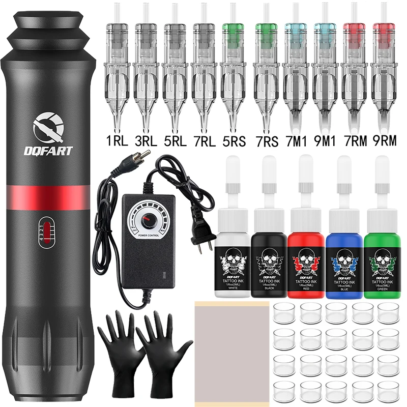 DQFART Tattoo kit Tattoo Pen Tattoo Machine With Tattoo Needle Tattoo Ink For Beginne Tattoo Artists Tattoo Supplies
DQFART Tattoo kit Tattoo Pen Tattoo Machine With Tattoo Needle Tattoo Ink For Beginne Tattoo Artists Tattoo Supplies
