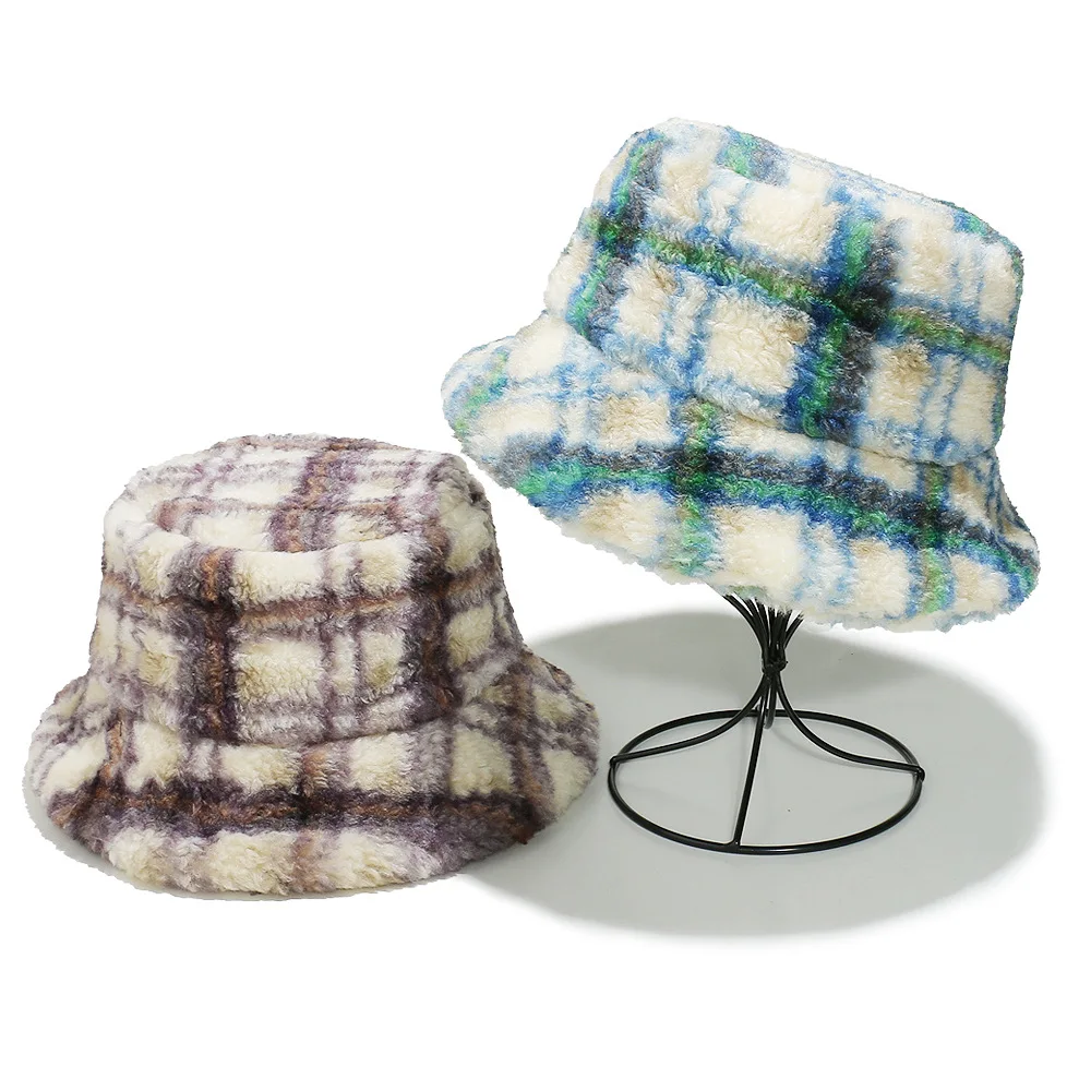 Women's Autumn/Winter Fashion Bucket Hat - Daily Wear Warm Fleece Hat (56-58cm) with Colorful Plaid & Flat Top
Women's Autumn/Winter Fashion Bucket Hat - Daily Wear Warm Fleece Hat (56-58cm) with Colorful Plaid & Flat Top